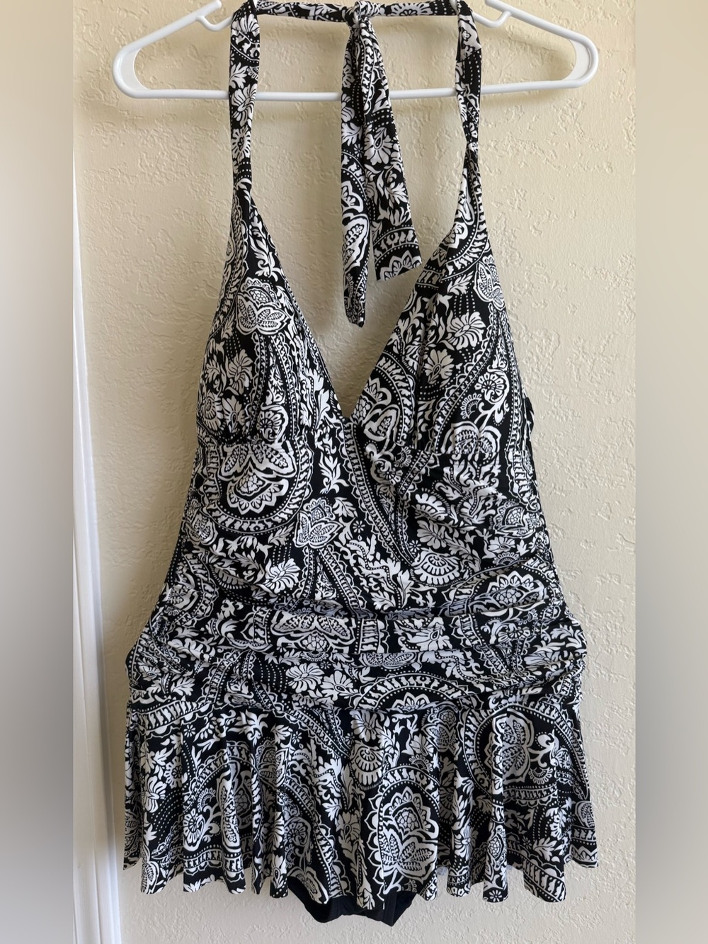 Black & White Paisley One-Piece Swimsuit